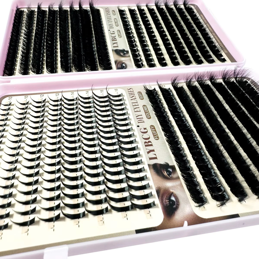LYBCG Lash Cluster Kit, DD-Curly, 10–18 mm, 4 Stile - Bild 5