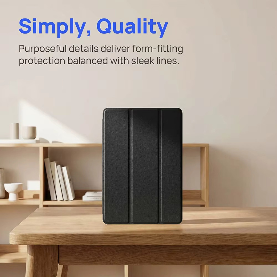 TZION Magnetische Smart-Hülle mit Auto-Wake/Sleep-Funktion und weicher TPU-Rückseite für iPad 9.7 (2017/2018 6./5. Gen) und iPad Air 9.7 (2013/2014) in Schwarz und Blau - Bild 3