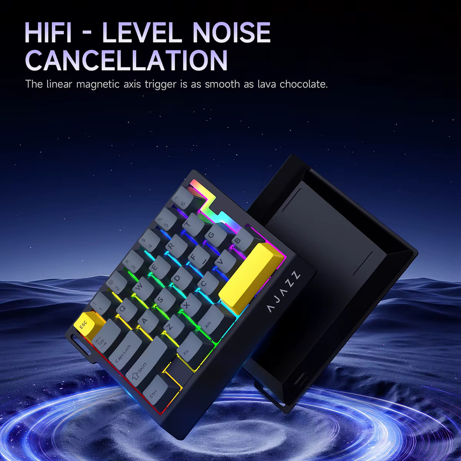 AJAZZ AK029 Gaming-Tastatur mit Hall-Effekt Magnetschaltern, HIFI-Edition, RGB-Hintergrundbeleuchtung in Multicolour und DIY-Unterstützung - Bild 4