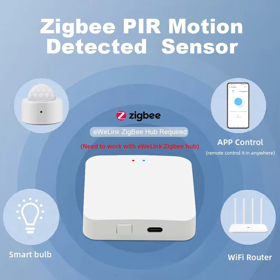 ONENUO eWeLink Zigbee Infrarot-Bewegungssensor PIR-Detektor in Weiß für Heimsicherheit mit App-Fernsteuerung (benötigt Zigbee 3.0 Gateway) - Bild 2
