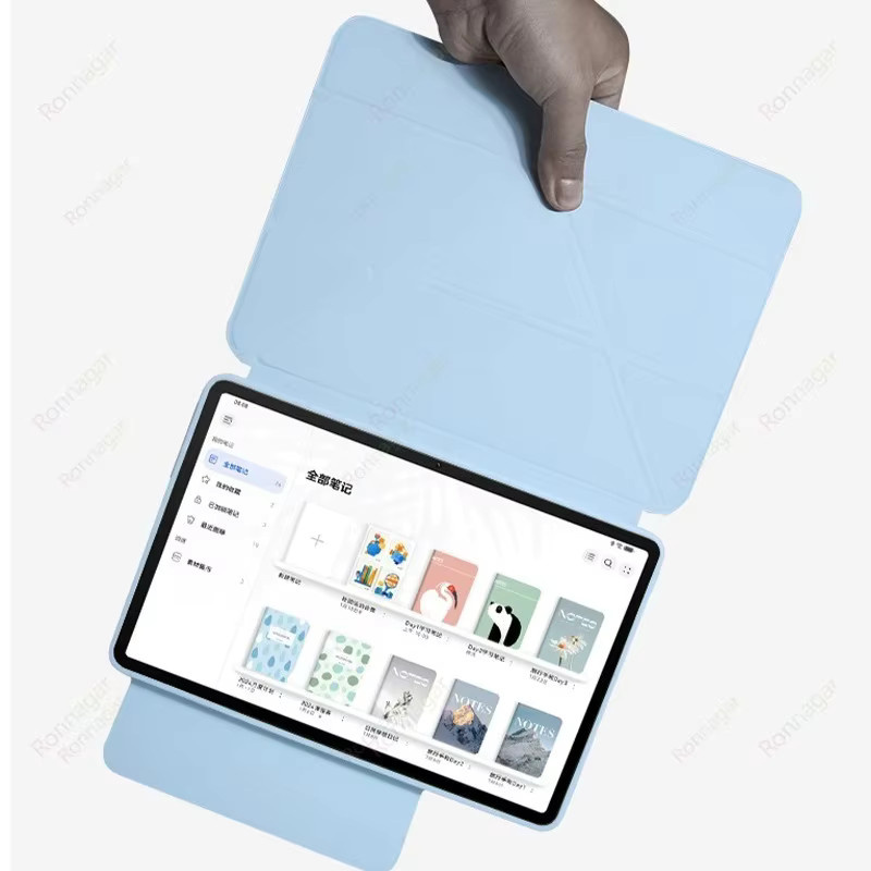 Slim Folio Y-Falthülle für Samsung Galaxy Tab S10 Lite, S11, S9, S10 FE 11 Zoll mit Standfunktion und Auto Wake/Sleep in Blau - Bild 2
