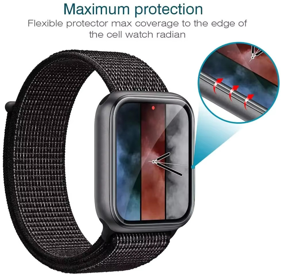 Hiyii Displayschutzfolie für Apple Watch, transparent, Unisex - Bild 2