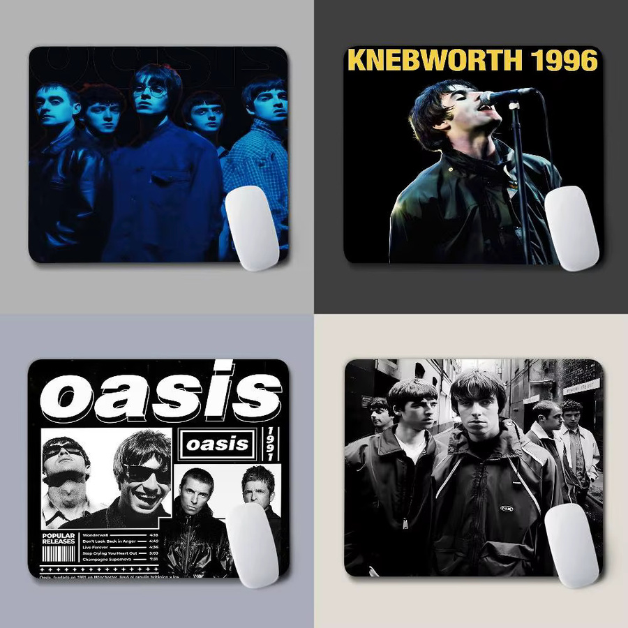 O-Oasis Band Shortcuts Mauspad aus Stoff mit rutschfester Gummibasis für Laptop und Heimcomputer - Bild 3