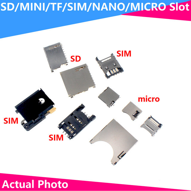 Hongqiwei 5er Set Kartenhalter für SD, Mini, TF, SIM und Nano Micro Karten mit selbstelastischem Klappdeckel - Bild 1