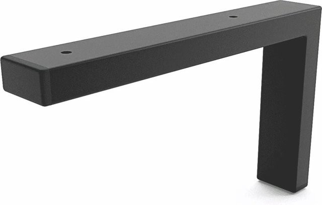 HEVVA Waschtischhalterung MAIN Wandmontage aus Metall in Schwarz Matt, Tiefe: 25 cm - Bild 1