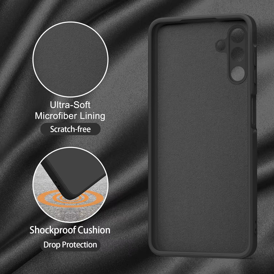 Stoßfeste Flüssigsilikon-Handyhülle für Samsung Galaxy A17 A56 A36 A16 A55 A15 in Schwarz und Lila - Bild 6