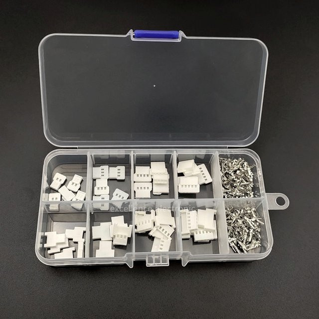ZSDZFYLLK 180er Set MX2.0 Stecker und Buchsen Pin Header Männlich Weiblich Terminal Weiß - Bild 1