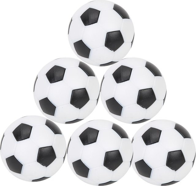 TOMTOP JMS Tischfußball-Ersatzbälle, Mini-Fußball aus Kunststoff, schwarz-weiß, 6-teiliges Set - Bild 1