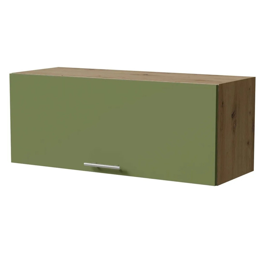 Feldmann-Wohnen Klapphängeschrank Brerra W4B/90 in Eiche Artisan und Farngrün Matt mit Blum Aventos Klappenbeschlag, B/T/H: 90 x 32,5 x 36 cm - Bild 2