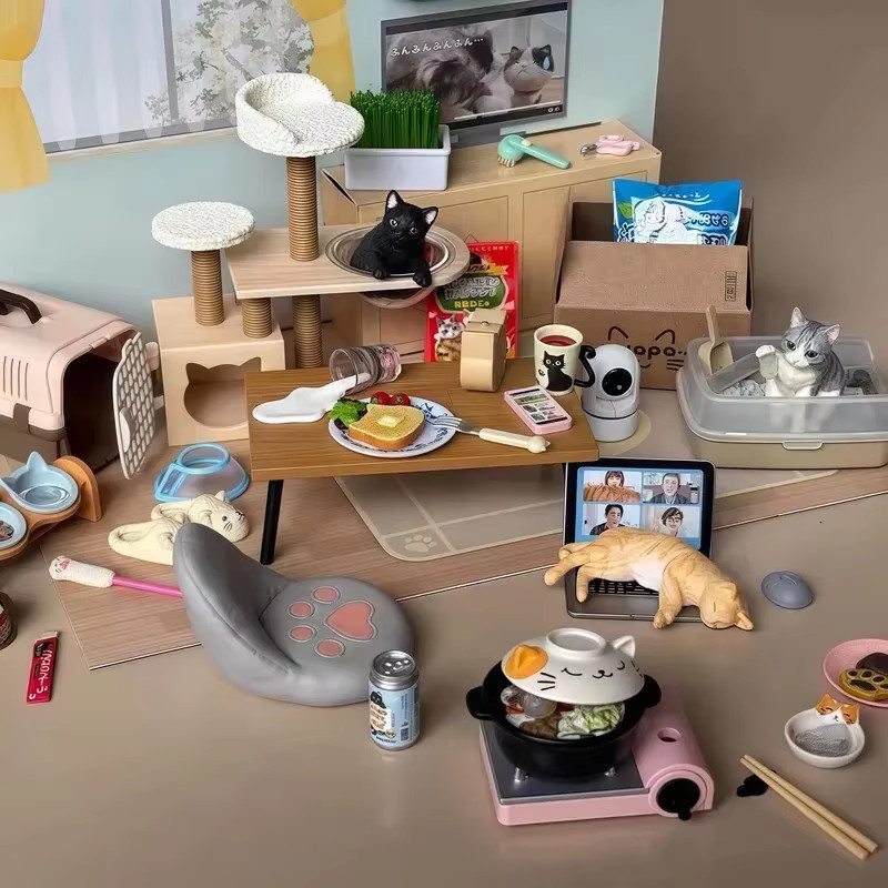 Bandai Katzen-Tägliches-Leben Miniatur-Puppenhaus-Dekorationsset, Actionfigur, Set / Bundle - Bild 2