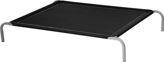 PawHut Hundebett und Katzenbett XXL Komfort Feldbett mit Beinen aus Textilene in Schwarz, B: 130 cm, T: 90 cm, H: 20 cm von Aosom - Bild 1