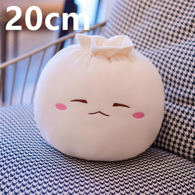 Yiran toy Baozi-Form Plüschtier, weiche Knödelkissen, Weiß - Bild 1