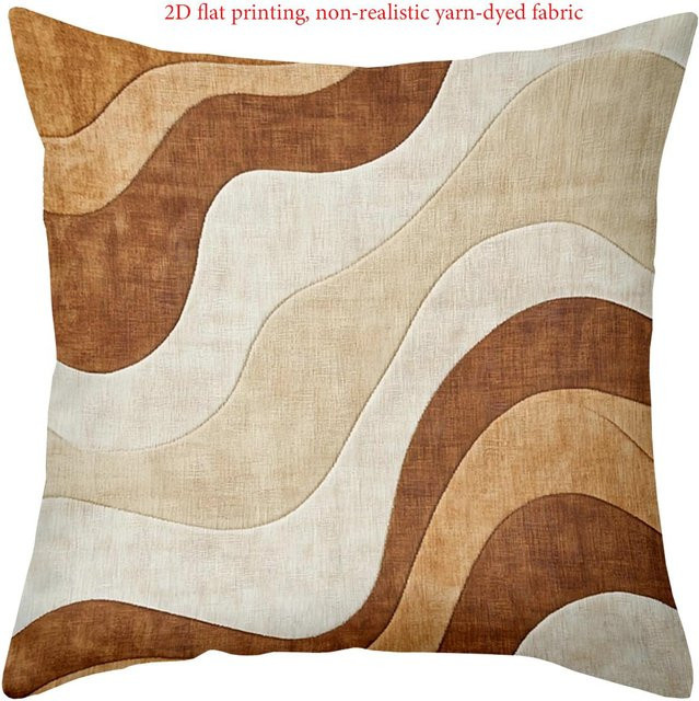 JMG Clothing Kissenbezug mit modernem Grafikmuster in Beige, Polyester, B/H: 60 x 60 cm - Bild 1