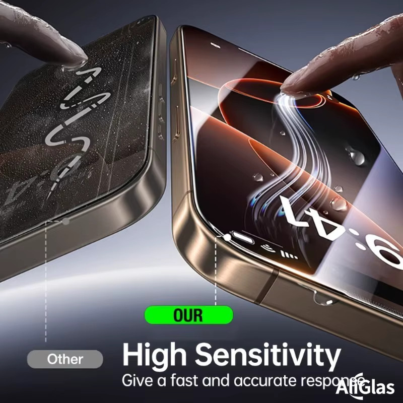 Vieruodis 8K Super Clear Displayschutzfolie aus gehärtetem Glas für iPhone 17, 17 Pro, 17 Pro Max, 17 Air, 16, 16 Pro, 16 Plus, 16 Pro Max, transparent - Bild 4