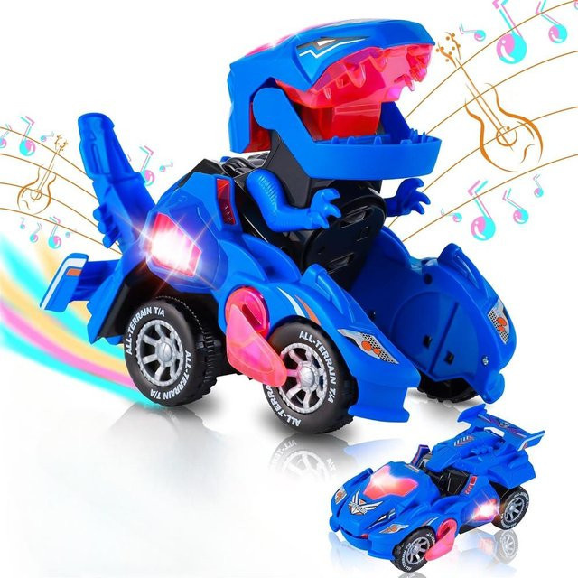 Binchi Outdoor Product Dinosaurier Verwandlungsauto, Blau, mit Licht und Musik, ab 3 Jahren - Bild 1