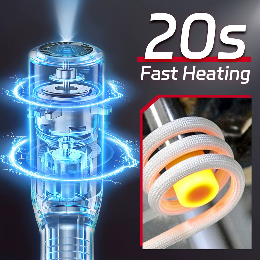 Podofo Rotations-Handmagnetinduktions-Mutterheizer 1,7 kW mit LED-Licht zum Entfernen verrosteter Schrauben - Bild 3