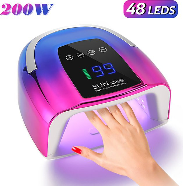 DianaBeauty UV LED Nagellampe, 48 LEDs, 200W, mit HD-LCD-Display - Bild 1