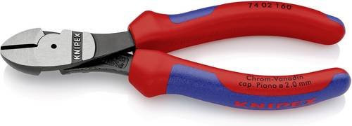 Knipex Kraft-Seitenschneider aus Chrom-Vanadium-Stahl mit Mehrkomponenten-Griff, schwarz atramentiert, 160 mm - Bild 1