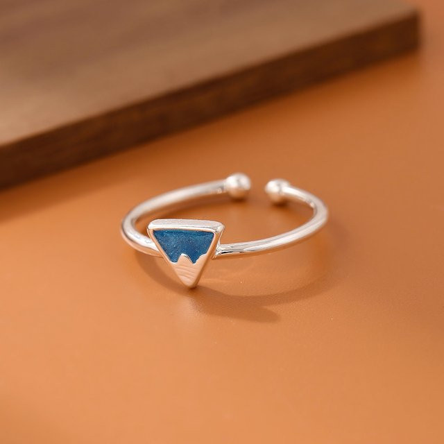 GaGa-Duck Öffnungsring 925 Silber, blau, Epoxidharz, Damen - Bild 1