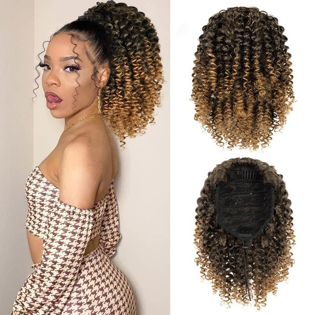 G&T Wig Afro Puff Haarteil, Kordelzug, Damen - Bild 1