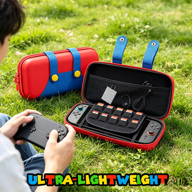 Stoßfeste EVA-Aufbewahrungshülle für deine Nintendo Switch Konsole mit 10 Spielkartenfächern - Bild 1