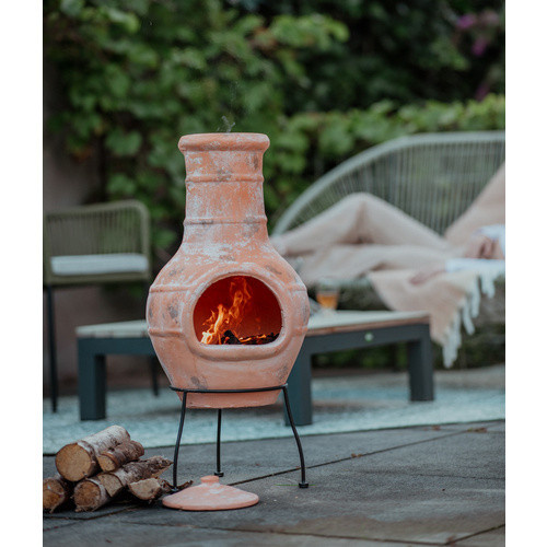 Redfire Gartenkamin Lima zylinderförmig in Beige mit Durchmesser: 36 cm und Höhe: 85 cm - Bild 2