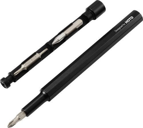 HOTO Elektriker Bit-Schraubendreher Set in Schwarz aus Aluminium mit PH 0, PH 1, PH 00, PH 1.5 - Bild 1