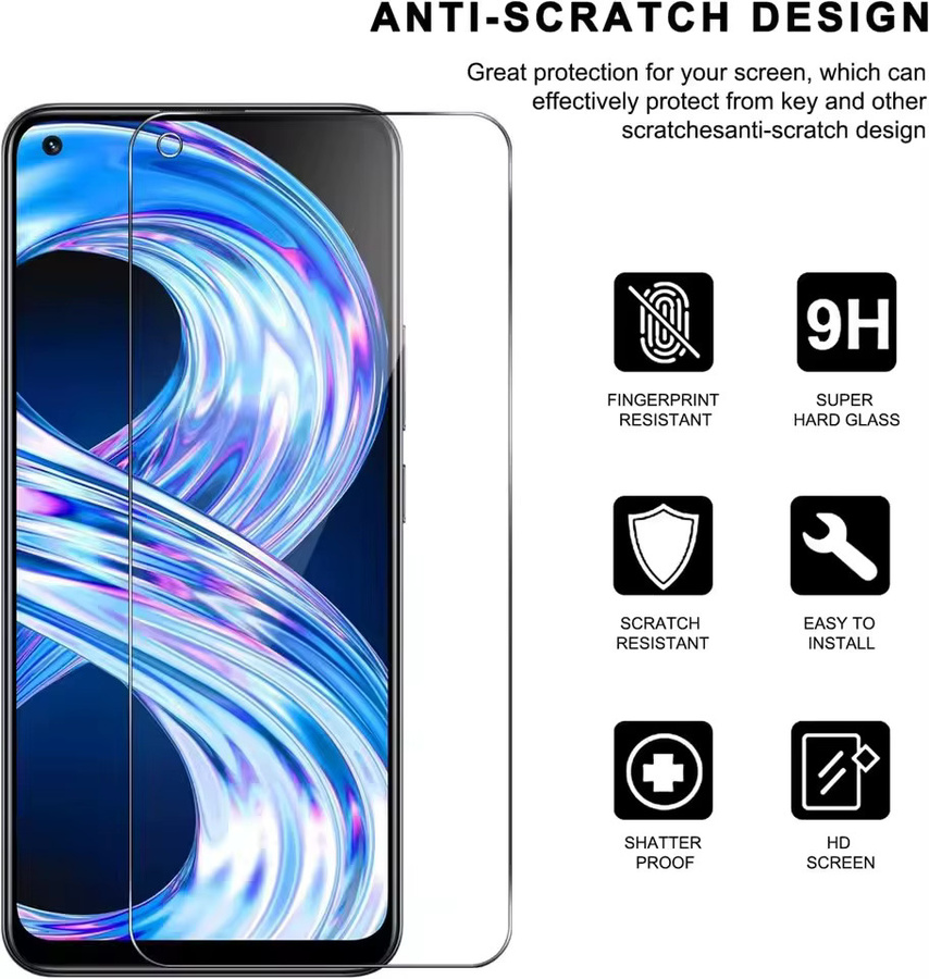3er-Pack Displayschutzfolie aus gehärtetem Glas für Samsung Galaxy A11, transparent - Bild 3
