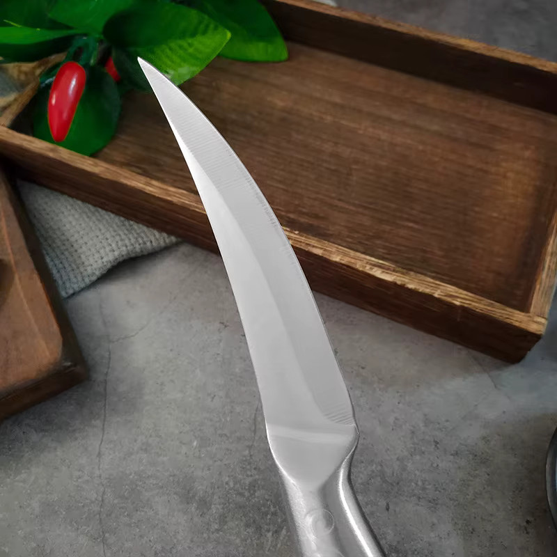 GuanQi Mehrzweck-Küchenmesser aus Edelstahl in Silber als Fleischmesser und Entbeiner - Bild 5