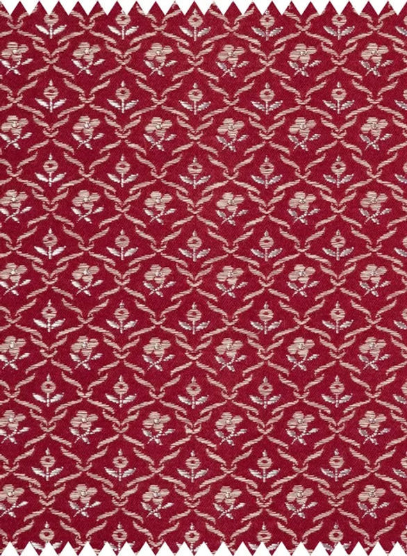 Quenin Fabric Myosotis Textilstoff mit floralem Muster in Rot - Bild 1