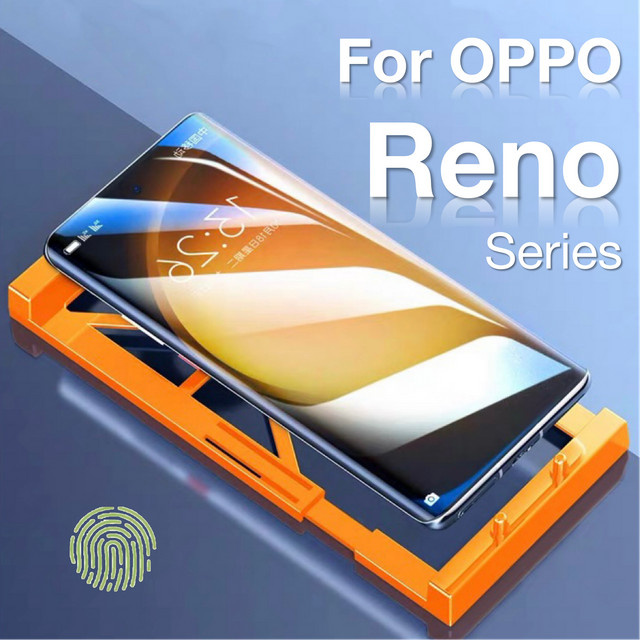 Displayschutzfolie für Oppo Reno 11 10 9 8 7 6 5 4 3 12 Pro Plus, transparent, mit Installationskit - Bild 1