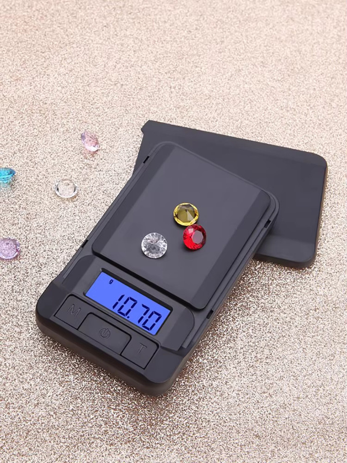 Digitale Küchenwaage von tehaoen in Schwarz mit LCD-Display und hochpräziser Messfunktion für Lebensmittel und Schmuck - Bild 6