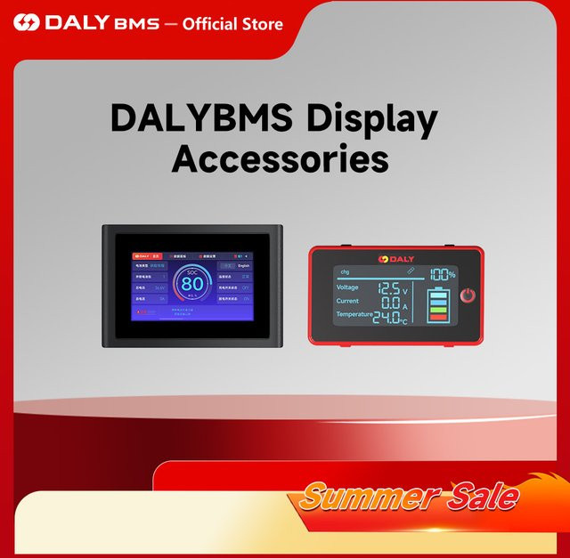 Daly BMS Zubehör LCD-Bildschirm mit UART und RS485 Schnittstellen für die neue Version in Rot und Blau - Bild 1