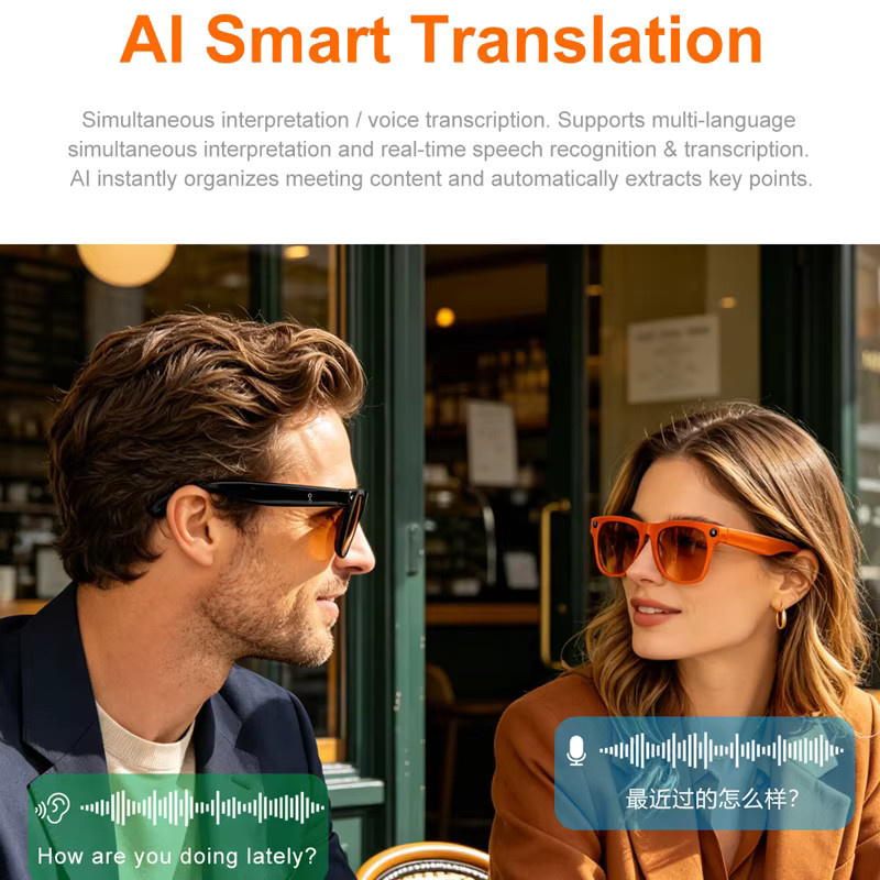 Xiaomi Smart AI-Brille mit 8K HD Action-Kamera, Bluetooth für Sprachanrufe und Übersetzungsfunktion, in Schwarz oder Violett - Bild 4