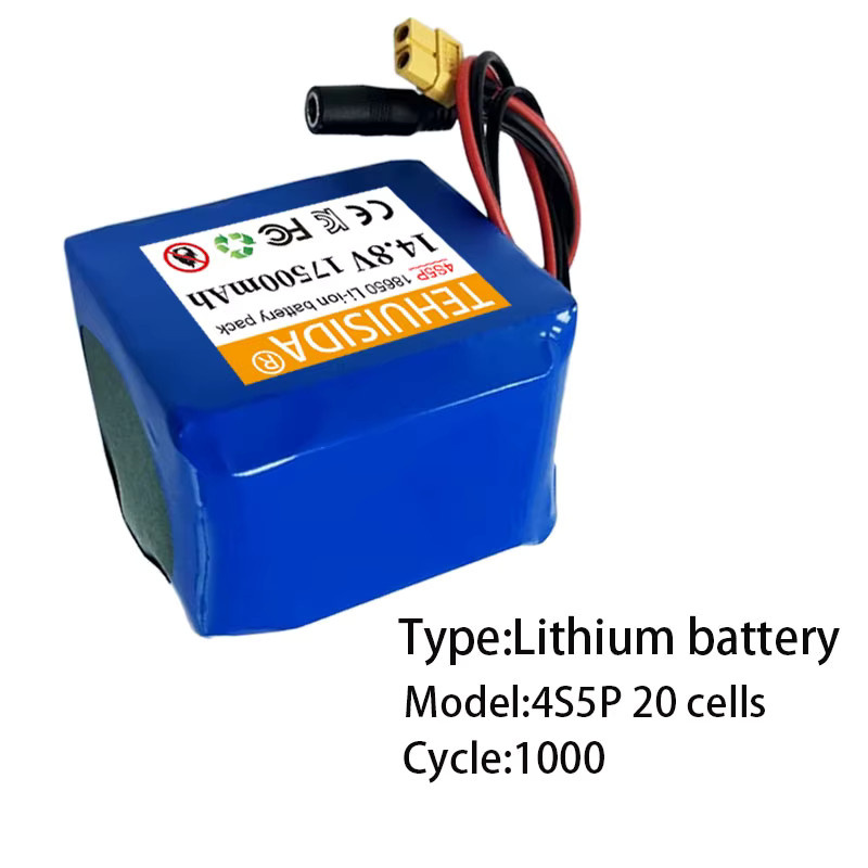 TEHUISIDA 4S5P 18650 Lithium-Akku mit integriertem BMS, 17,5 Ah, 14,8 V, Blau - Bild 3