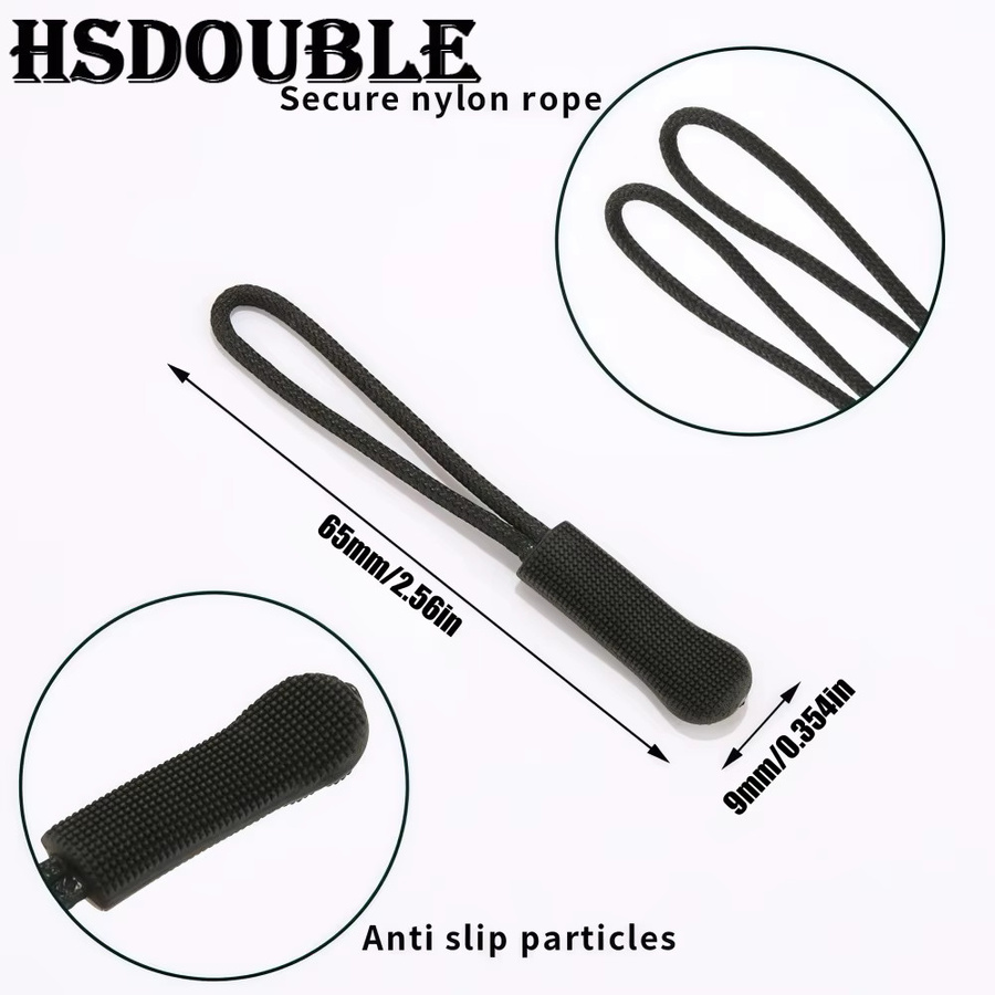 10 Stück bunte Kunststoff-Reißverschlusszieher aus PVC von HSDOUBLE für Taschen, Rucksäcke und Kleidung, Multicolor - Bild 2