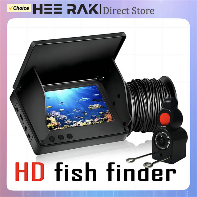 Tragbarer Fischfinder mit 4,3 Zoll LCD-Display und 1080P Unterwasser-Angelkamera inklusive Nachtsicht in Schwarz - Bild 1