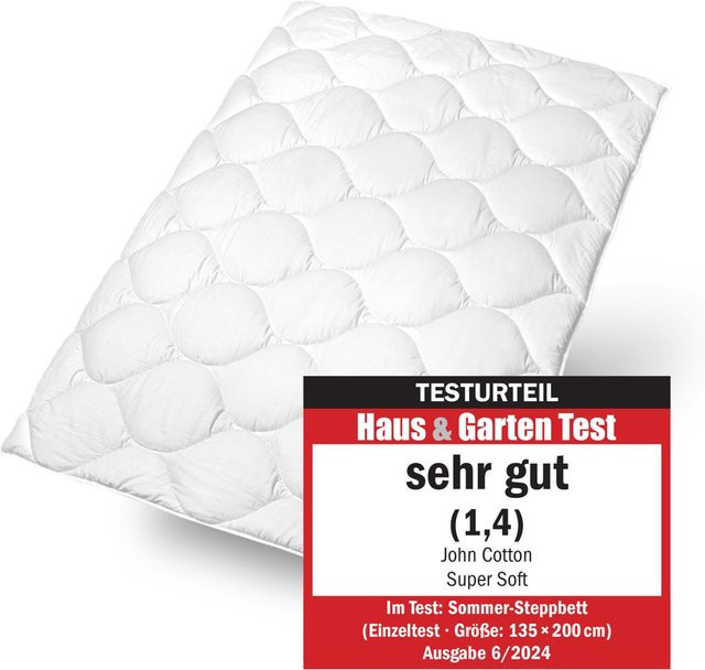 JOHN COTTON Sommer-Steppbett allergikerfreundlich B/H: 135 x 200 cm - Bild 1