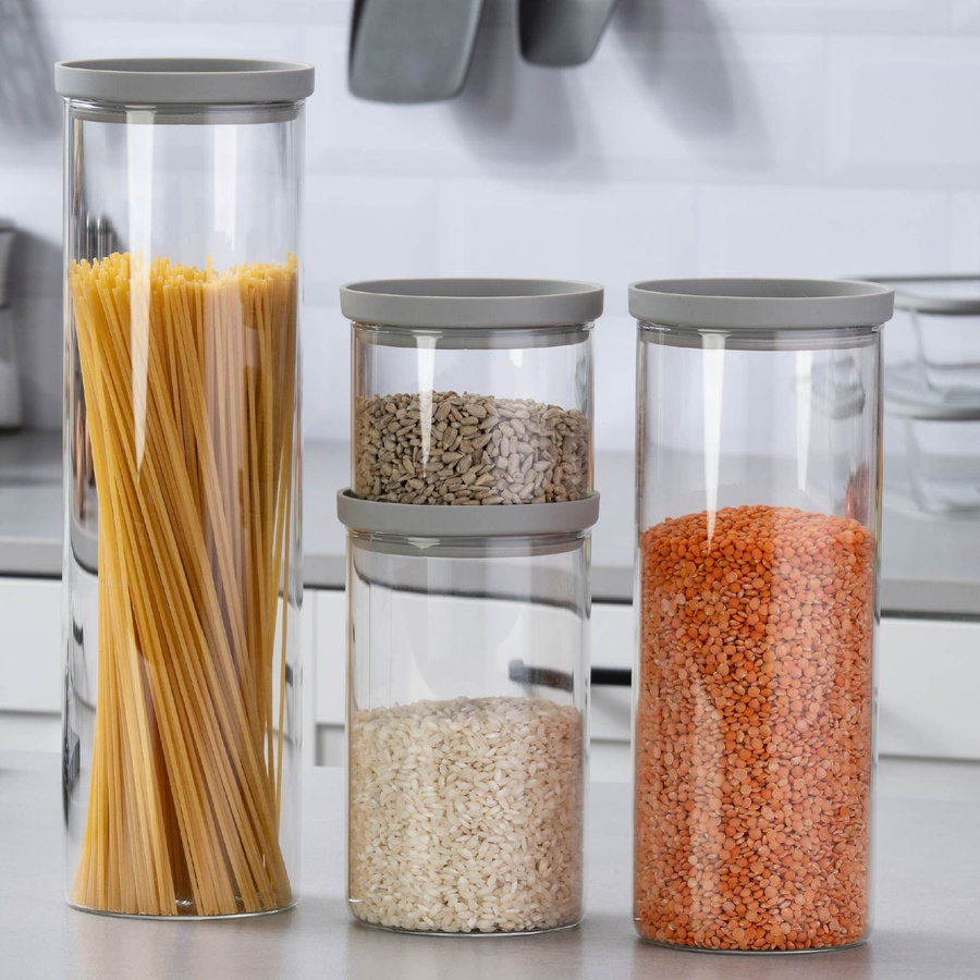 Fackelmann Chefkoch Vorratsglas aus Glas mit Silikon-Dichtung, transparent, 1 l - Bild 2