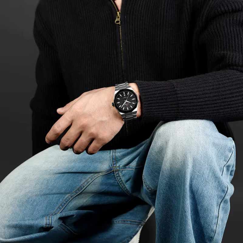 NAVIFORCE Armbanduhr, Quarz, Edelstahl, Schwarz, Herren - Bild 2
