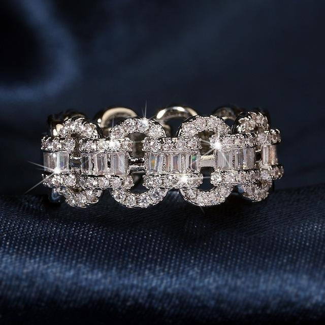 YIRAN Jewelry Ringe, 925 Silber, Zirkonia, Damen - Bild 1