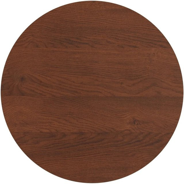 DELUKE Tischplatte KATJA Rund, Holz Dunkelbraun, Durchmesser: 105 cm, Höhe: 3,5 cm - Bild 1