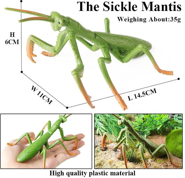 Oenux Insekten Tiere Modell Figur Schmetterling Ameise Libelle Spinne Biene Gottesanbeterin Skorpion Actionfiguren Lernspielzeug ab 3-6 Jahre - Bild 1