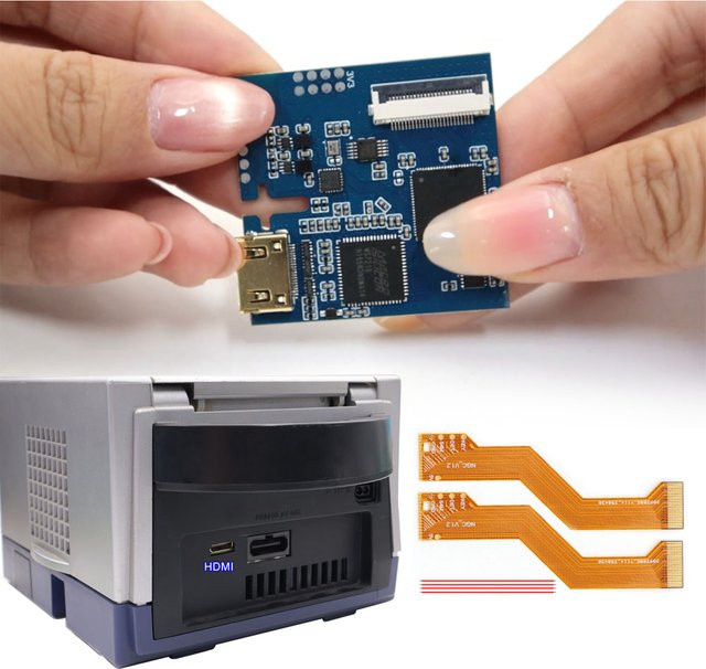 HISPEEDIDO Digital-zu-Digital-HDMI-Mod-Kit für die Nintendo GameCube Konsole in Blau - Bild 1