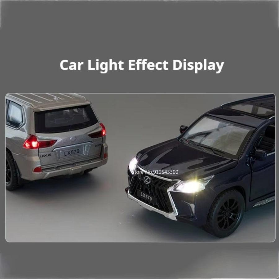 MAKEDA LX570 X3M Automodell, 1:32 Maßstab, mit Licht und Sound, blau - Bild 4