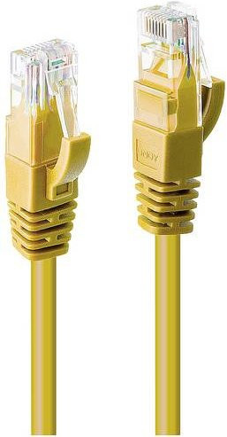 Lindy RJ45 Netzwerkkabel CAT 6 U/UTP Patchkabel Ethernet/LAN Gelb, Länge: 5,00 m - Bild 1
