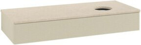 V&B Waschtischunterschrank Antao mit Frontstruktur und Beleuchtung, Grau lackiert, B/T/H: 120 x 50 x 19 cm - Bild 1