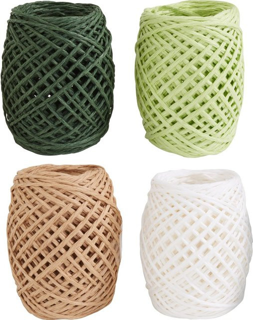 VBS Raffia-Papierband Natur im 4er Set aus Holzfaser - Bild 1