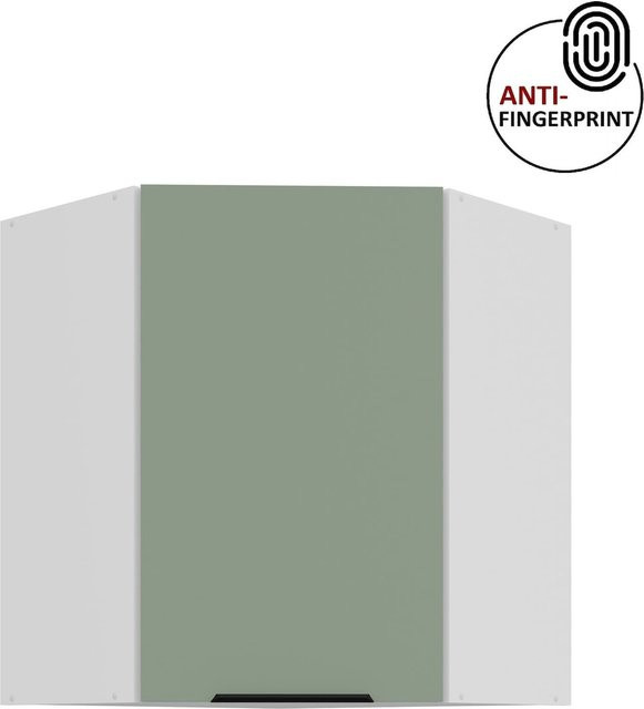 Küchen Eckschrank ARIA Aquamarin ultra matt Anti Fingerprint Breite: 60 cm, Höhe: 72 cm, Tiefe: 60 cm - Bild 1