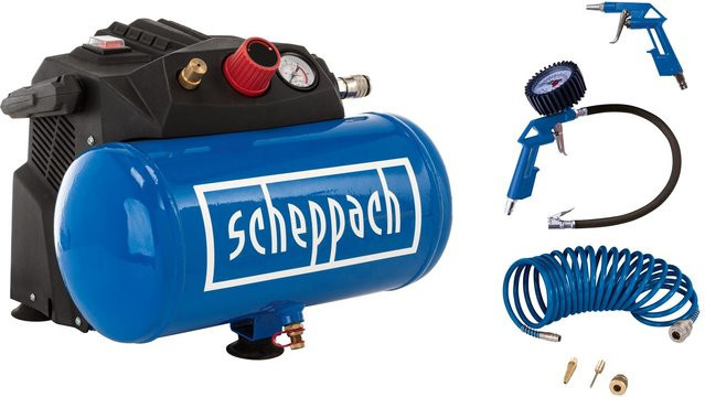 Scheppach Druckluft-Kompressor HC06 in Blau mit 6 l Volumen und 8 bar Druck - Bild 1